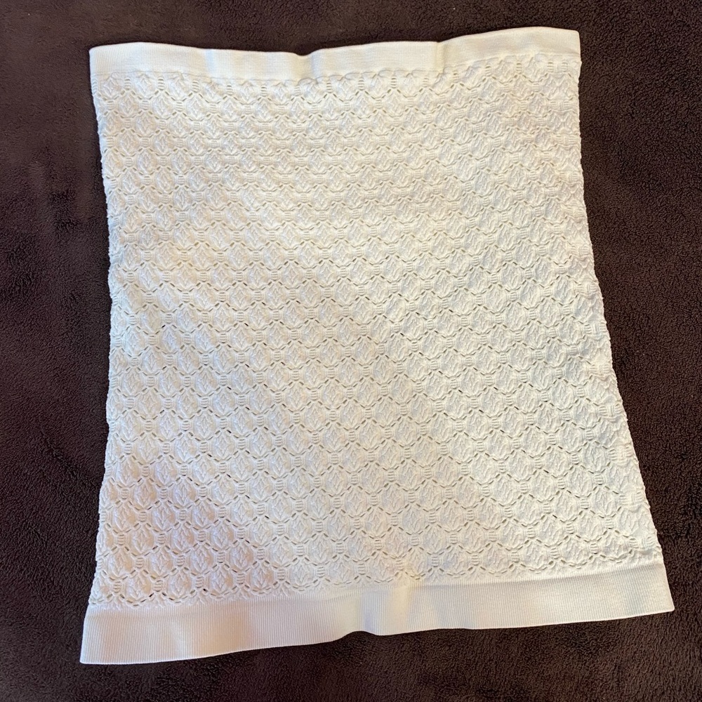 Free People White Diamond Textured Seamless Tube Top in White